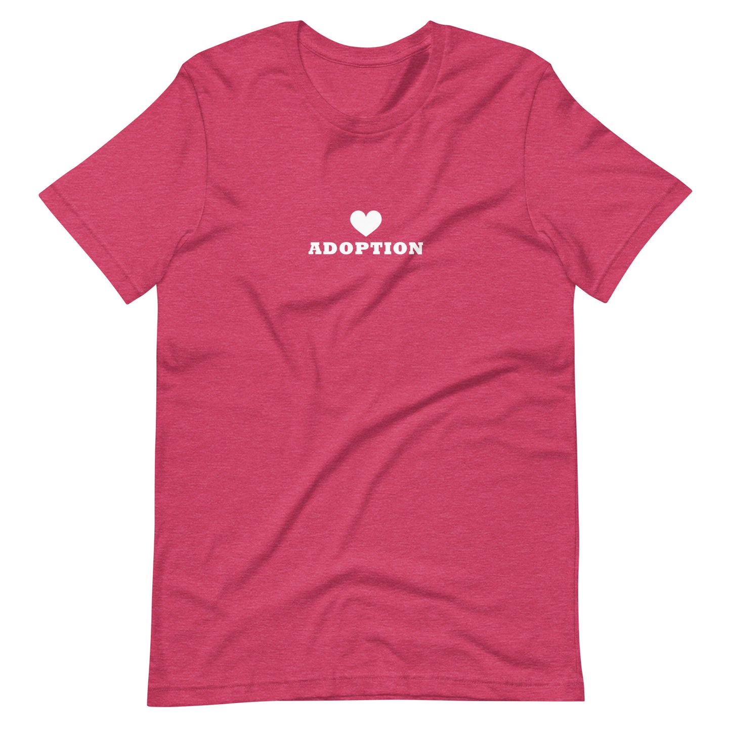 (Heart) Adoption - Unisex t-shirt - Adoption Stuff Store, Heather Raspberry / S, T-shirt