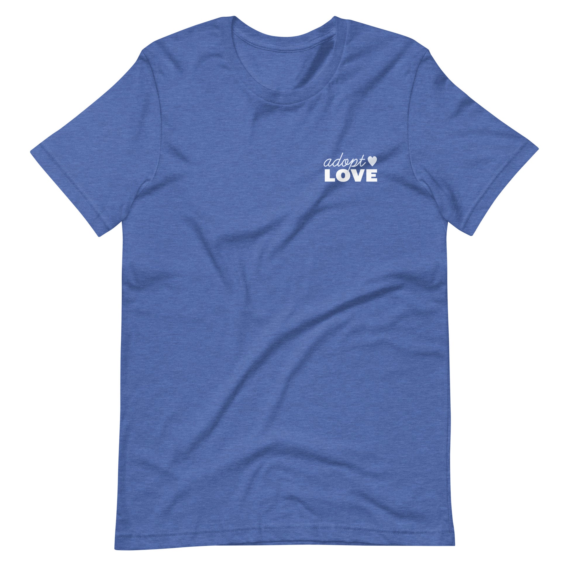 Adopt Love - Unisex t-shirt - Adoption Stuff Store, Heather True Royal / S, T-shirt