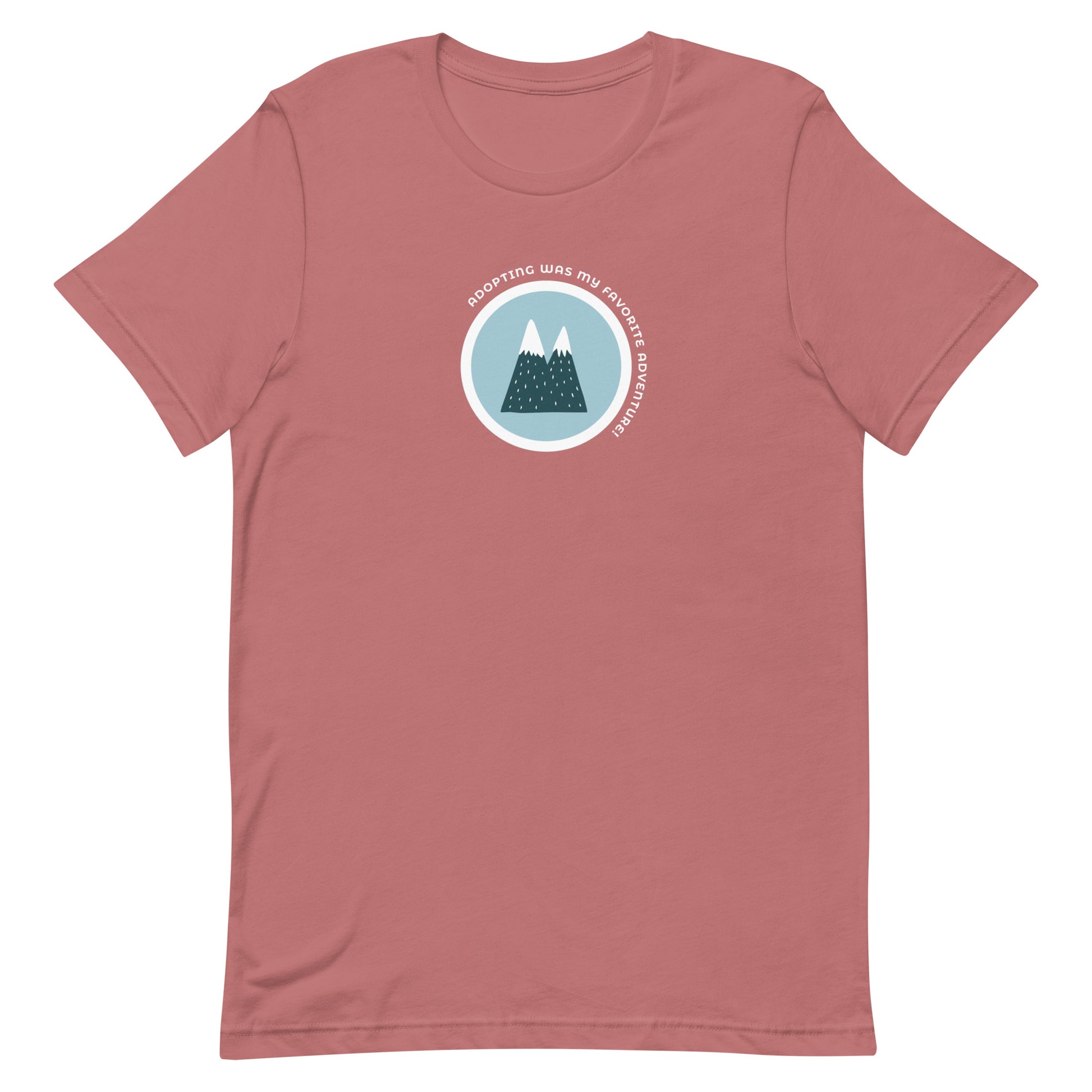 Adopting was my favorite adventure! - t-shirt with mountains - Adoption Stuff Store