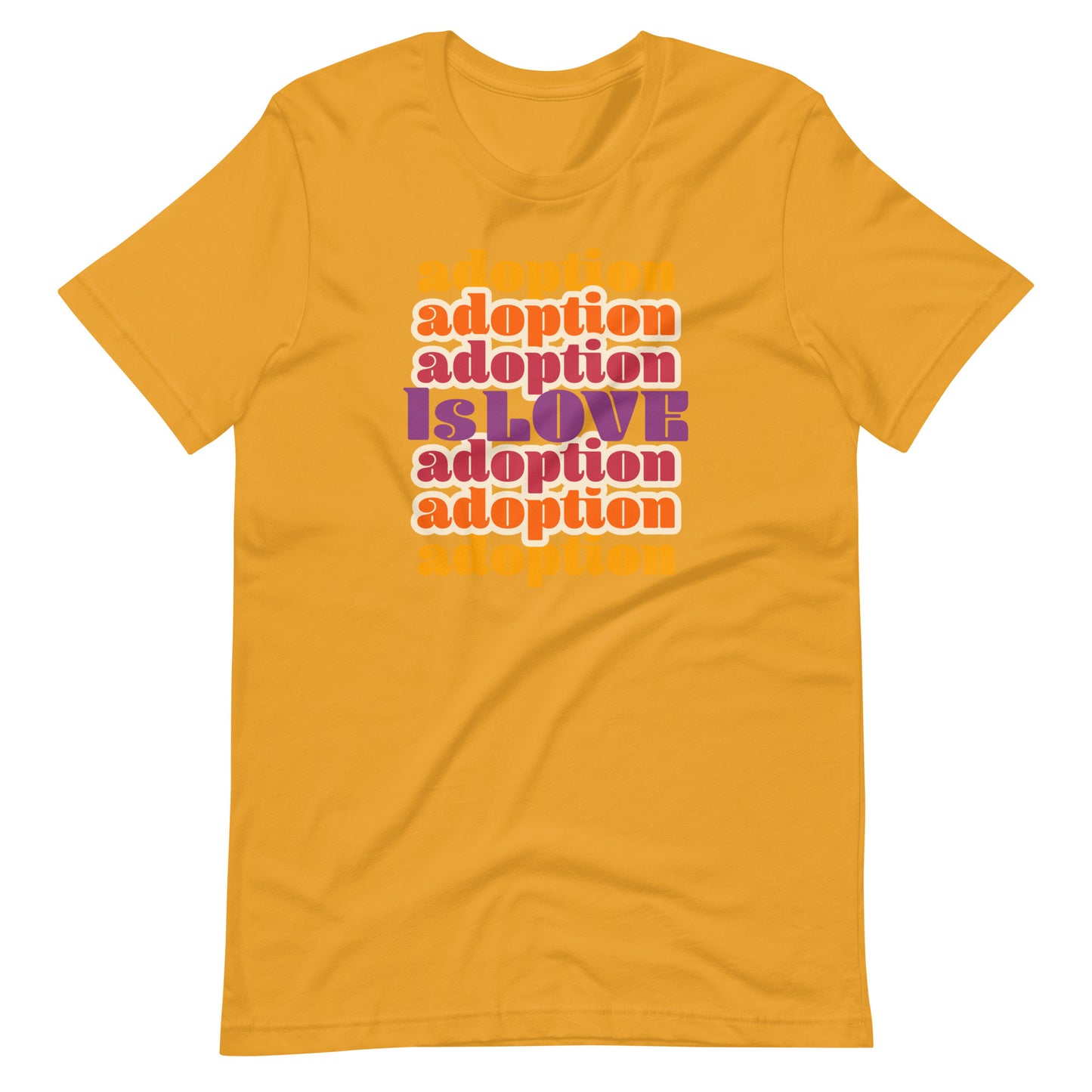 Adoption Is Love - retro design on a unisex t-shirt