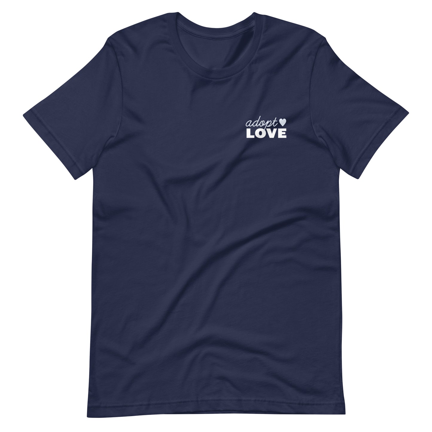 Adopt Love - Unisex t-shirt - Adoption Stuff Store, Navy / XS, T-shirt