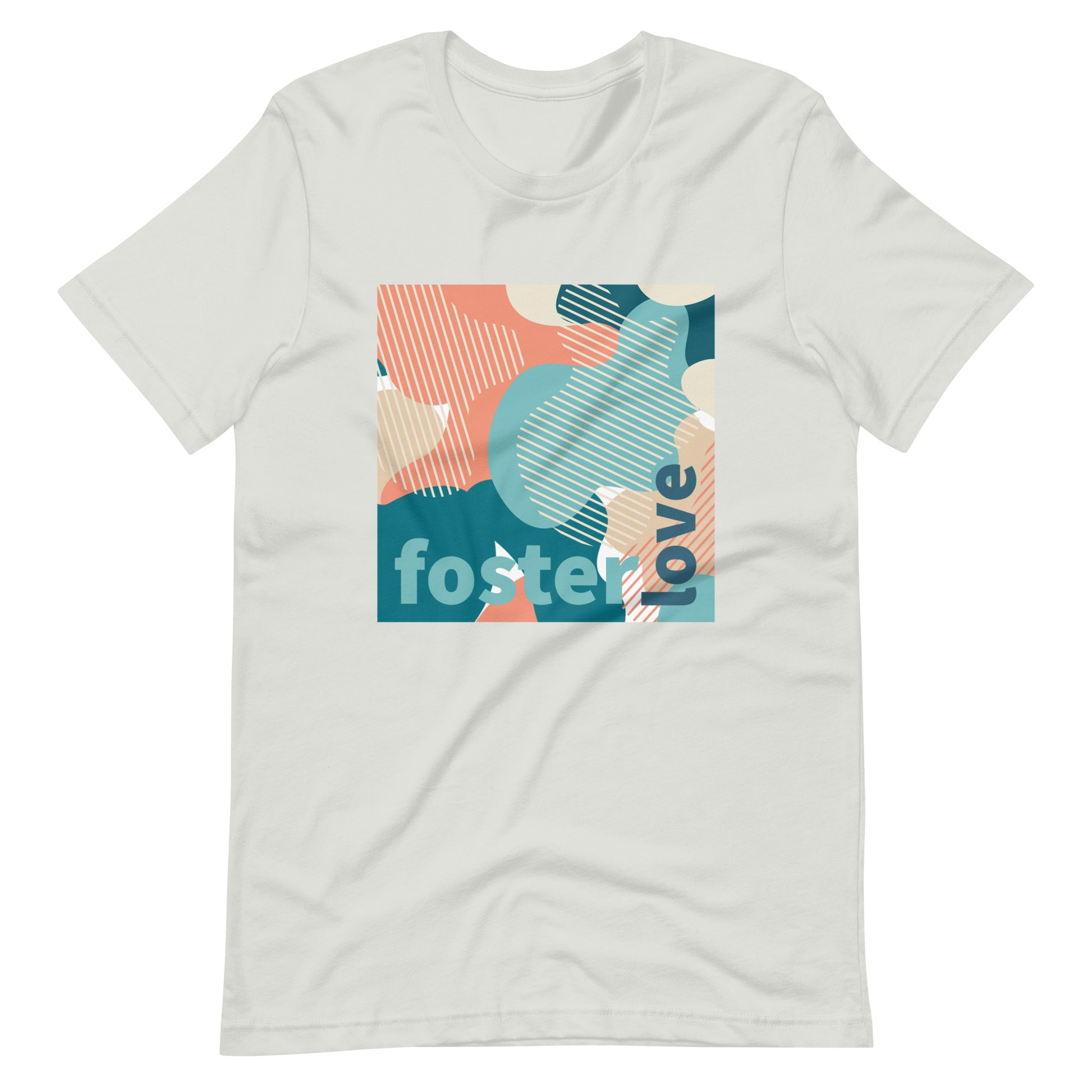 Foster Love - camo design unisex t-shirt - Adoption Stuff Store, Silver / S, T-shirt