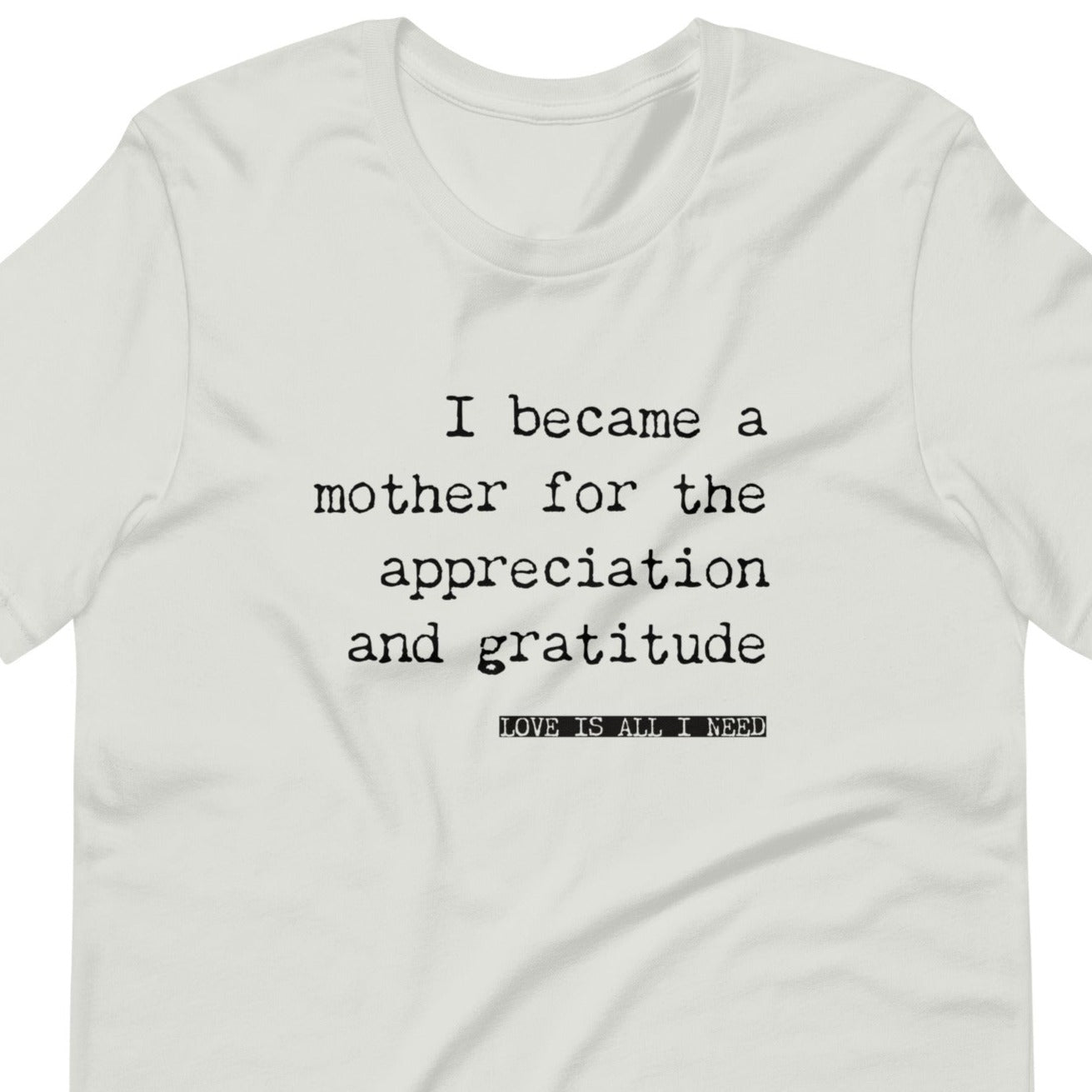 I Became a Mother for the Appreciation and Fame - funny t-shirt - Adoption Stuff Store, Silver / S, T-shirt