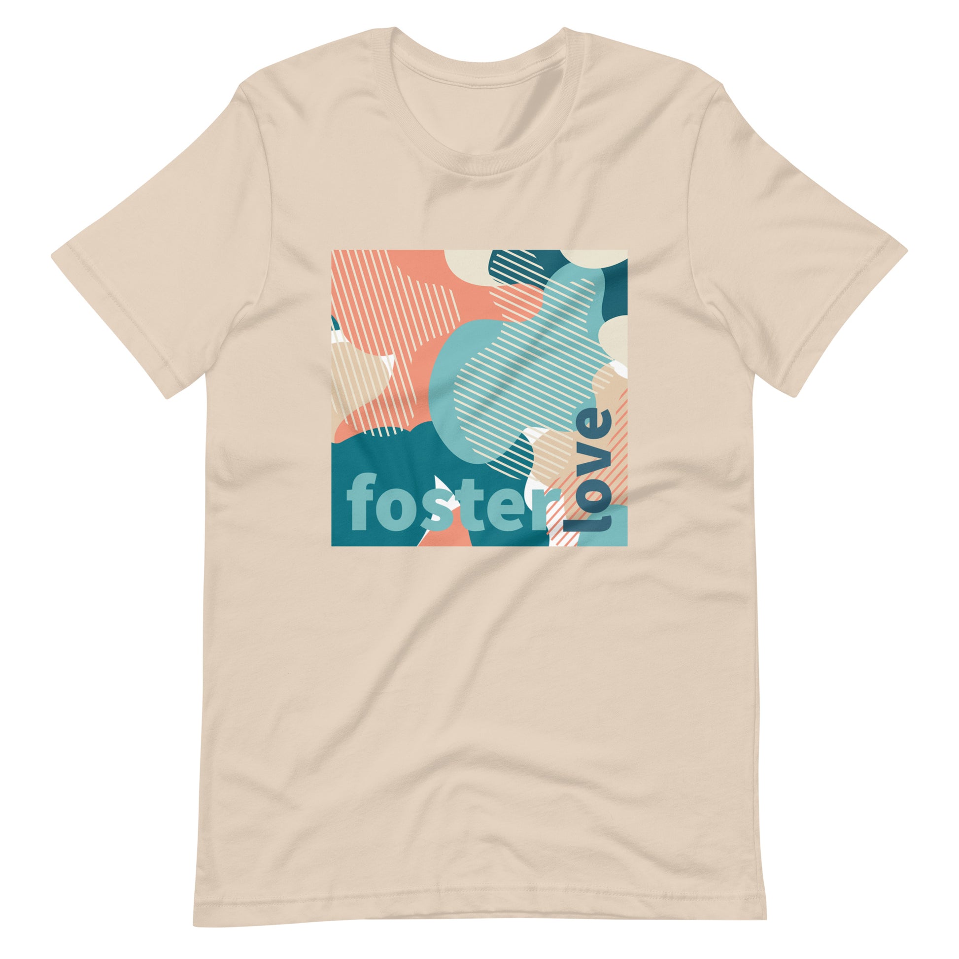 Foster Love - camo design unisex t-shirt - Adoption Stuff Store, Soft Cream / XS, T-shirt