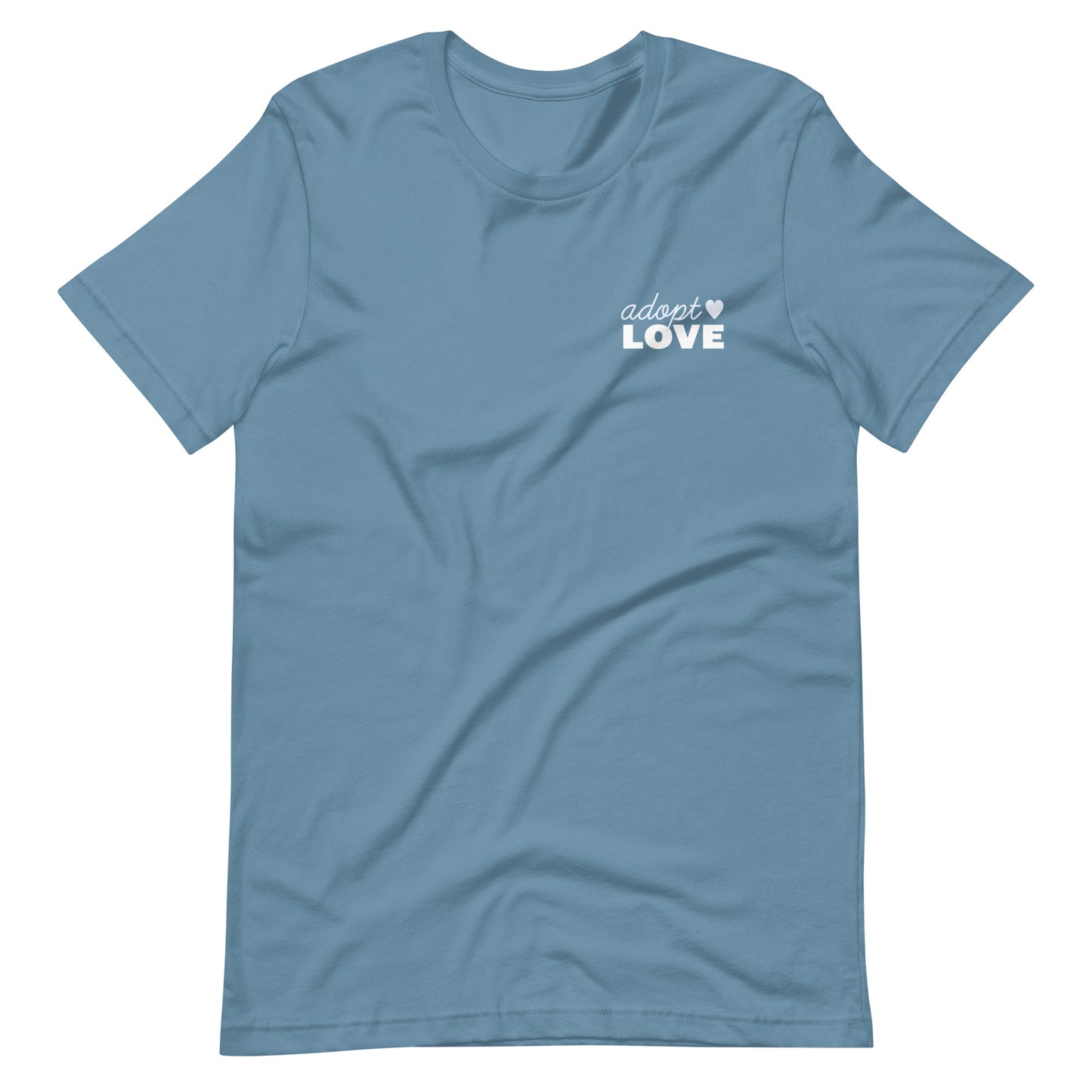 Adopt Love - Unisex t-shirt - Adoption Stuff Store, Steel Blue / S, T-shirt