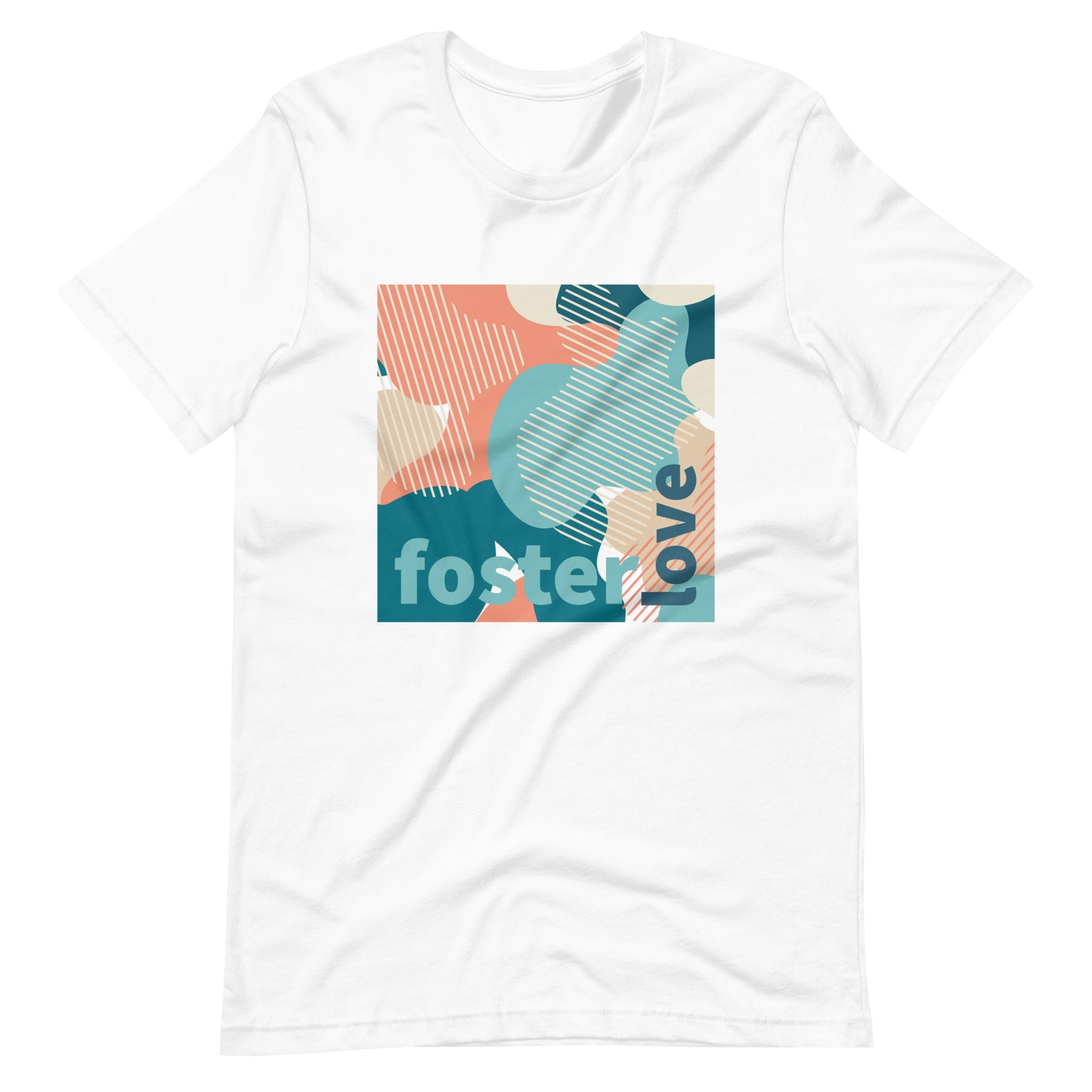 Foster Love - camo design unisex t-shirt - Adoption Stuff Store, White / XS, T-shirt