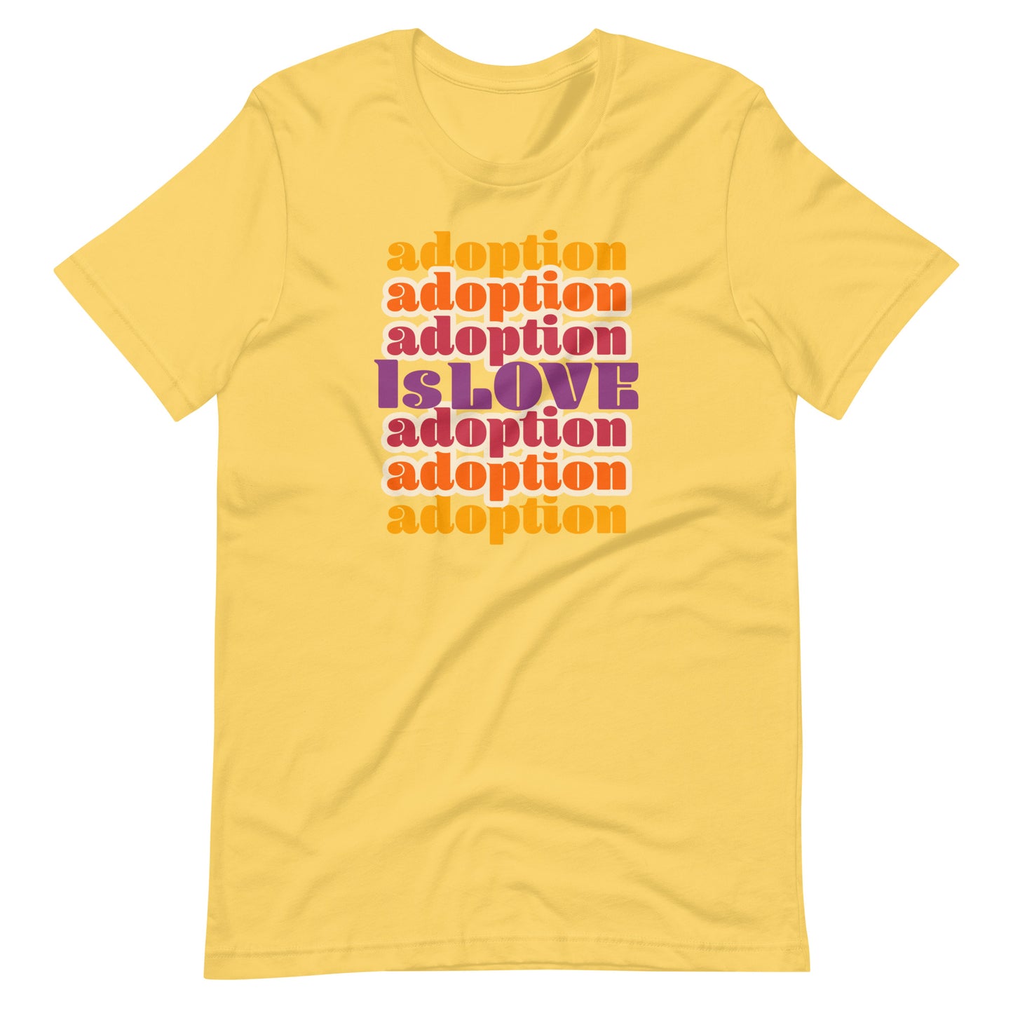 Adoption Is Love - retro design on a unisex t-shirt