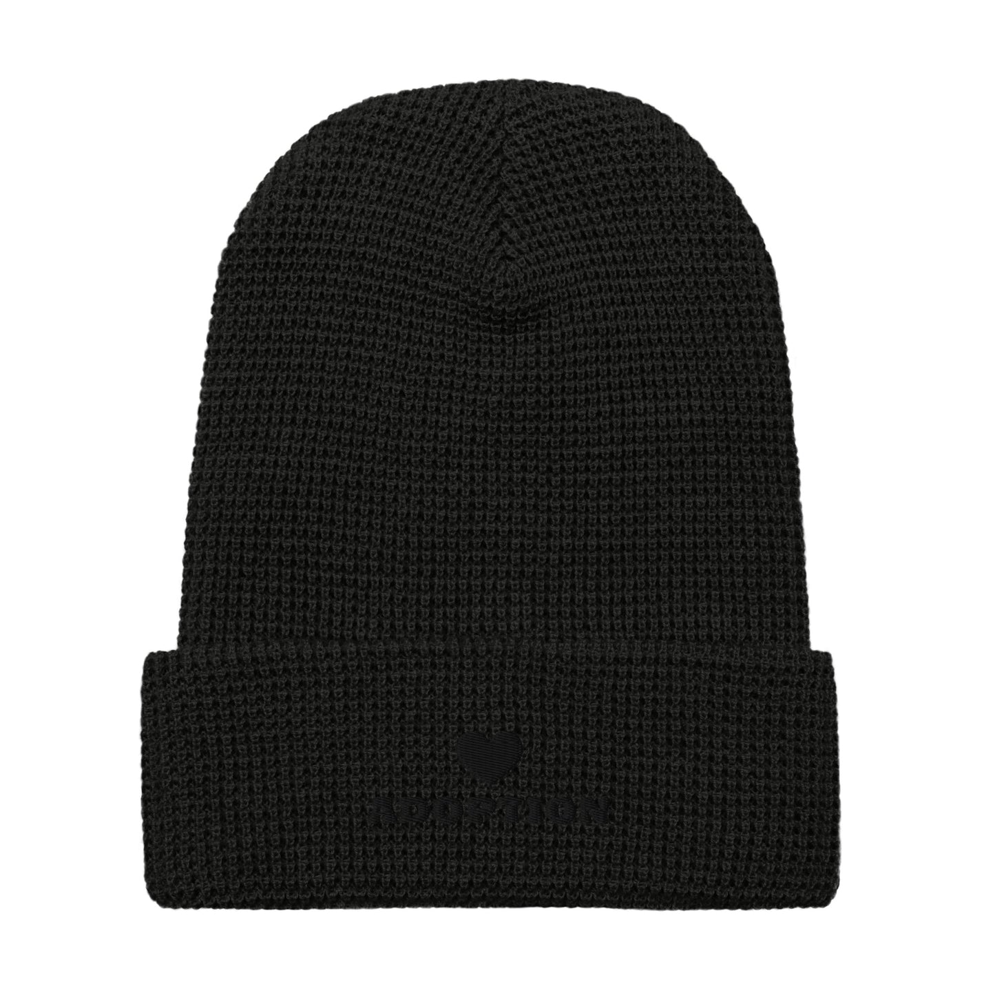 ADOPTION (heart) - Waffle beanie - Adoption Stuff Store, Black, Hat