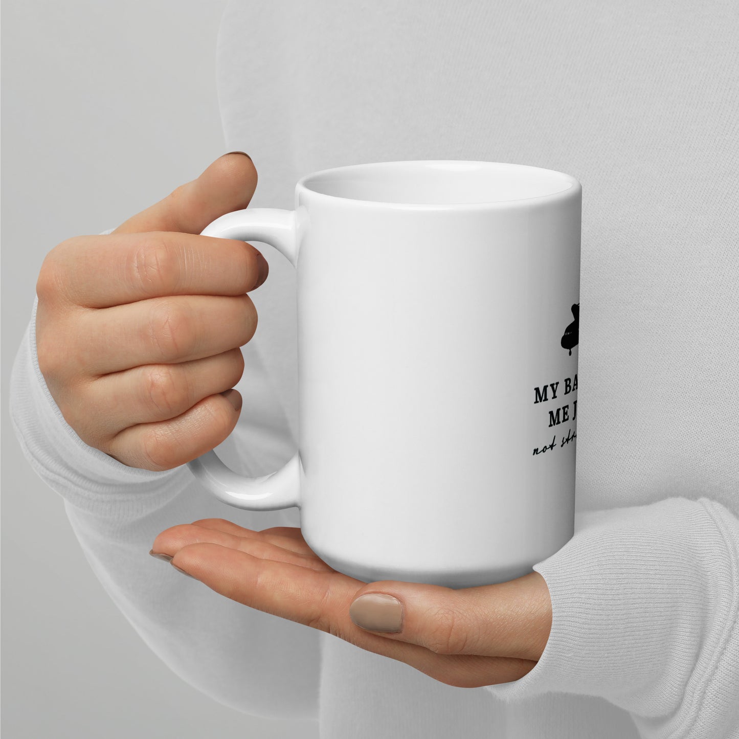 My Baby Gave Me Jet Lag - funny White glossy mug - Adoption Stuff Store