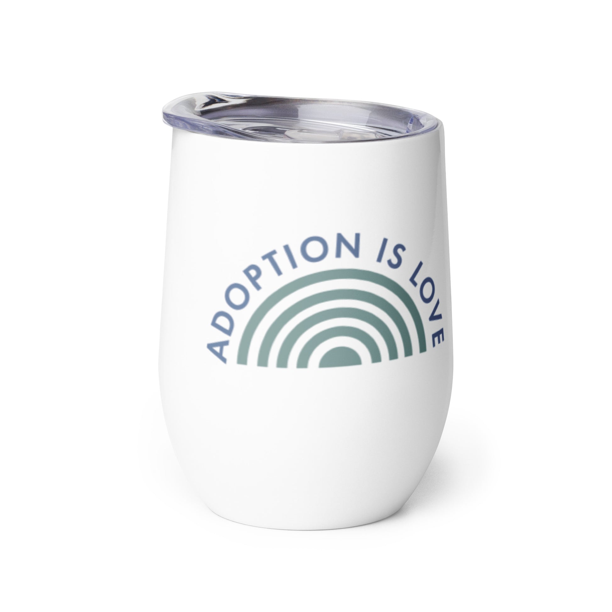 Adoption is Love graphic on Wine tumbler - Adoption Stuff Store