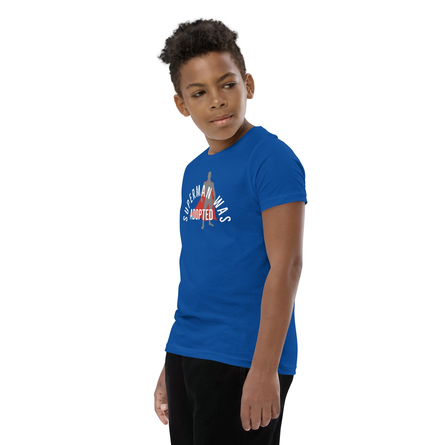 Superman was Adopted - Youth Short Sleeve T-Shirt - Adoption Stuff Store, , Youth Tshirt